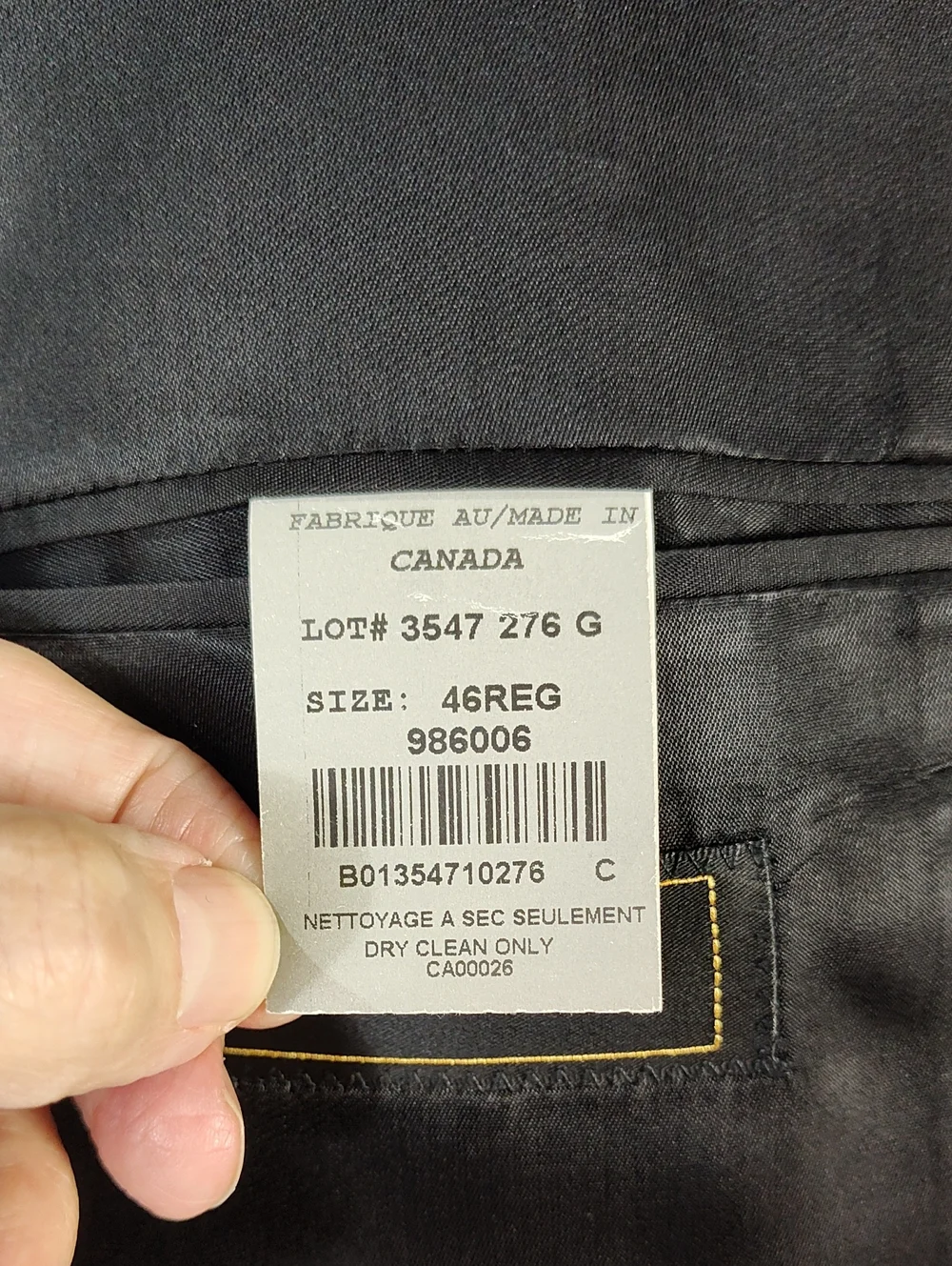 Lanificio Columbo Italy Pure Black Cashmere Mens Blazer Like New